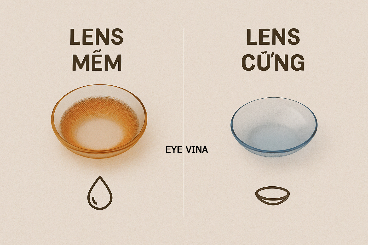 So sánh lens mềm và lens cứng